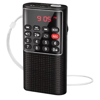 Карманное FM радио, Walkman Преносимо радио на батерии с диктофон, ключ от замъка, плеър, SD-карти, перезаряжаемым звукозаписните устройство