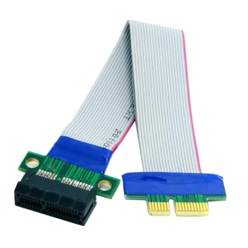 2 елемента PCI-E Express От 1X до 1X Странично Card Гъвкав Плосък PCI Express От 1 до 1X удължителен кабел адаптер PCI-E