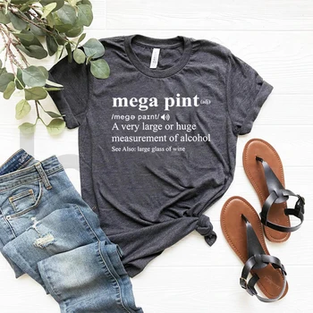 Тениска с надпис Mega Пинта 