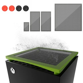 XboxSeriesX Пылезащитная Капак Филтърна Конзола Многофункционален Охлаждащ Скоба Защитен Комплект със Силиконови Капачки Аксесоари