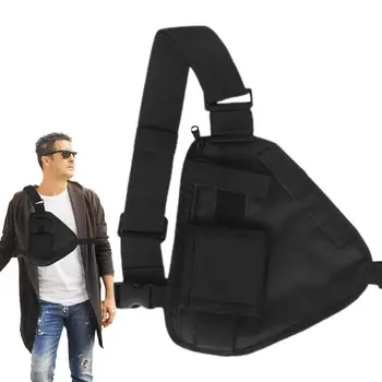 Нагрудная чанта-прашка, триъгълни чанта през рамо, дневен набор на гърдите, мъжки ежедневни раница с един пагон, скута чанти, месинджър