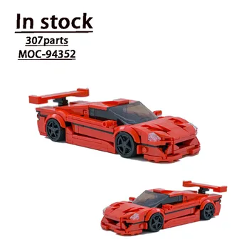MOC-94352 Червен Нова кола F50 GT в събиране, свързване на блок, модел MOC Creative Custom, детски Строителни блокчета за рожден Ден, подарък Играчка