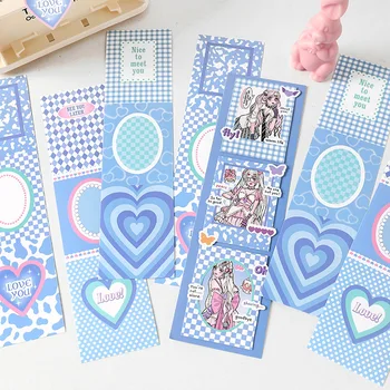 6 Листа книга с декоративни стикери за момичета в стила на Kawai, сладки самозалепващи етикети за scrapbooking за украса на notepad, канцеларски материали за водене на дневник